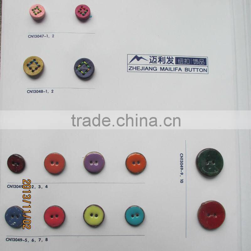colorful coconut enamel buttons for garments /decration /Sweater /