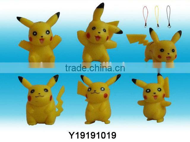 Plastic PVC Doll with Keychain Promotion Gift Small Toy Y19191009