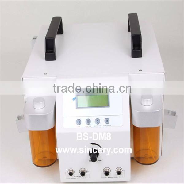 Microdermabrasion crystal and diamond dermabrasion machine