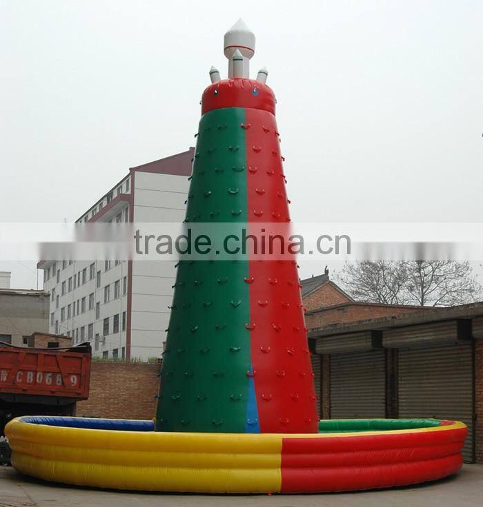 safety exciting amusement game inflatable climbing wall for sale