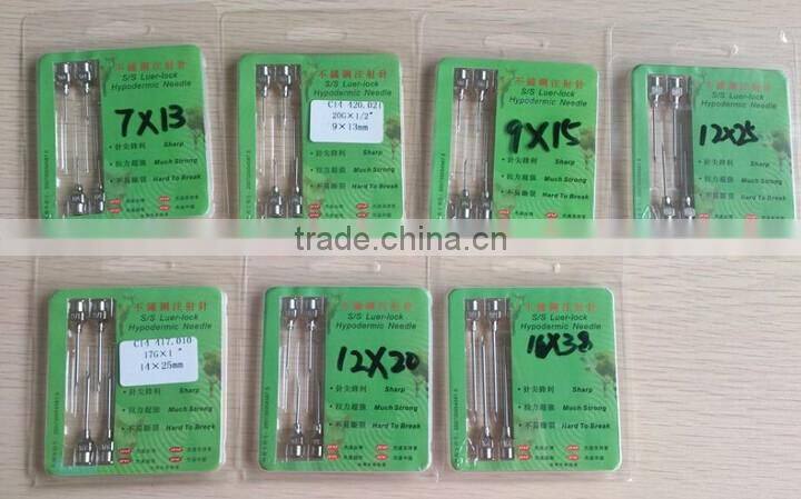 12pcs Stainless Steel Syringe Needle Livestock Chicken Sheep Hog Cattle 8 sizes