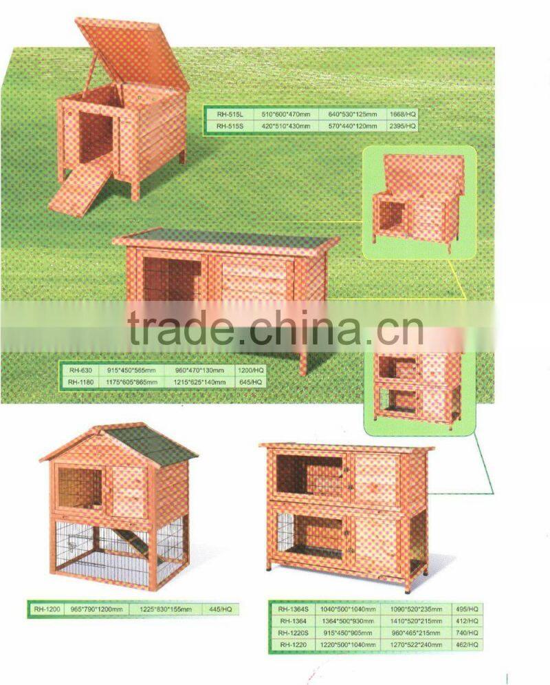 Elegant Style Fir Simple Run Wooden Rabbit Hutch China