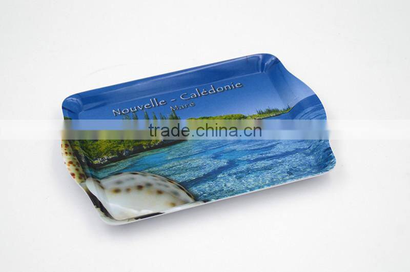 Hot sale 100% melamine square tray, serving tray with custom printing design