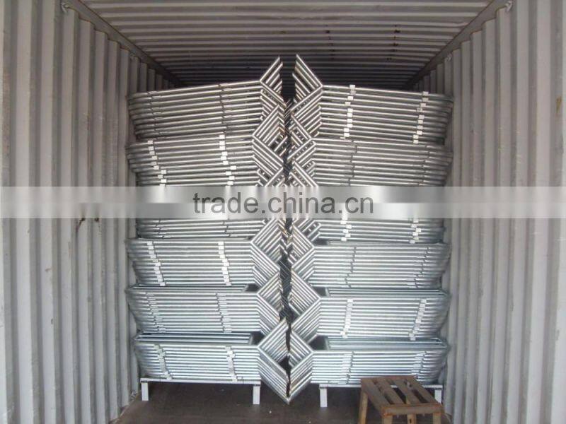 Galvanized or Powder coated crowd control barrier/ temporary fence barrier/steel pipe barrier