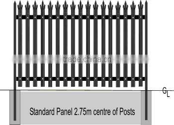 Euro palisade fence wrought iron fence garden fencing (Anping factory)