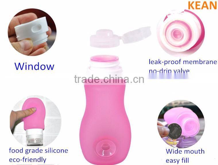 Silicone Travel Tube Carry on The Plane 89ml Portable Soft Silicone Travel Bottles Set BFA Free FDA