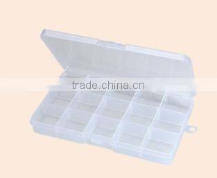 hot sale partable plastic medicine box/pill box 15cells