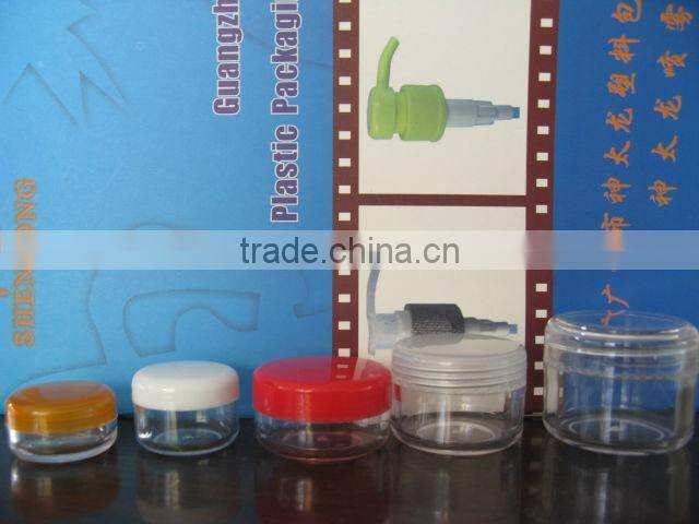 Plastic cosmetic containers mini jar 3g