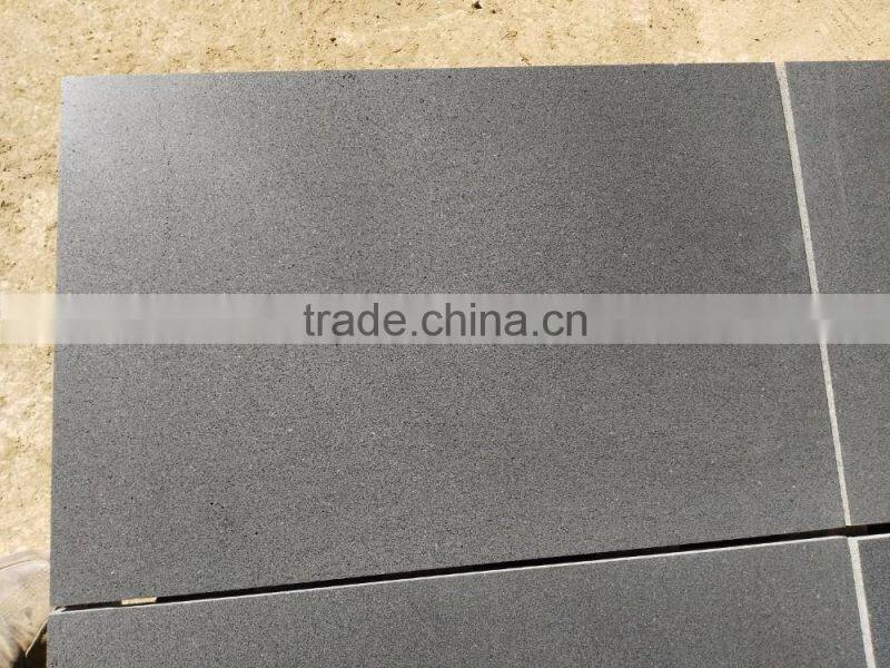 Hainan black basalt stone tiles honed surface
