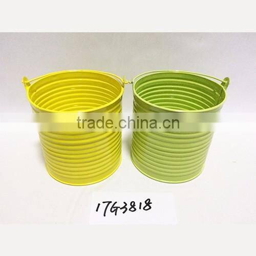 China manufacturer custom different sizes half round container garden pot for flower made from zinc metal iron
