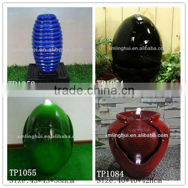 LED Imitate Jade Ball Feng Shui Water Fountain