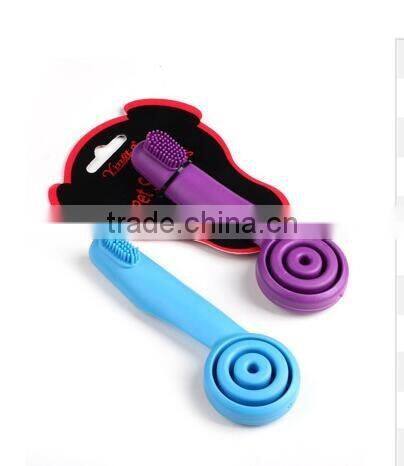 CY105 Handle Snail Shape Pet Lollipop Toothbrush