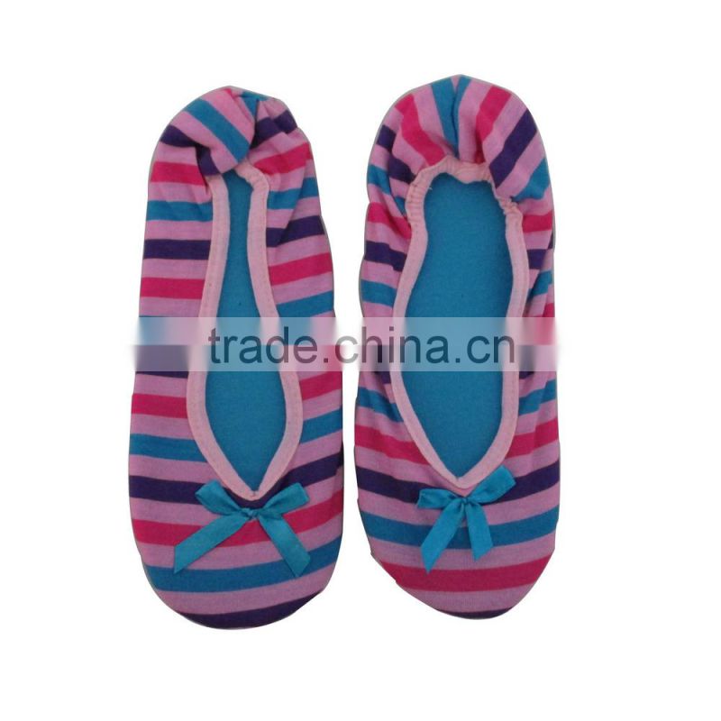 Trade assurance fashion casual stripe flat roll up shoes