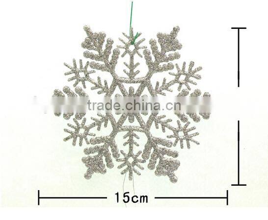 15051801 Hot Sale plastic christmas plastic glitter snowflake
