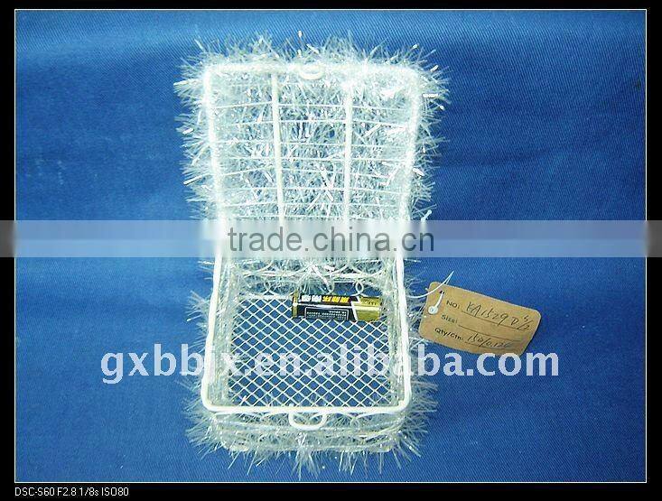 White square wire decorative with white coloured ribbon storage wholesale shipping boxes