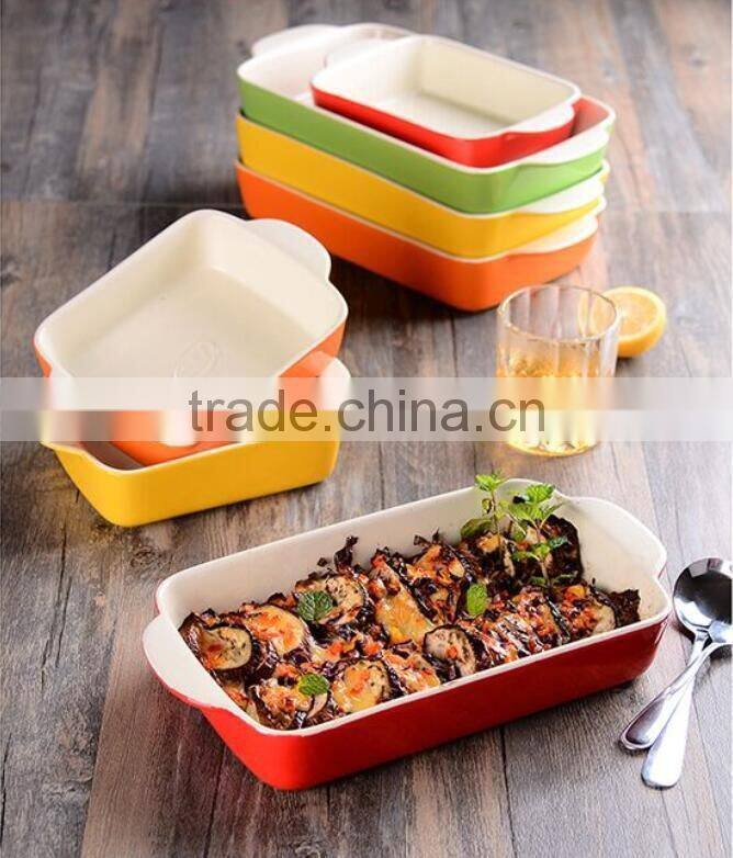 2016 HOT Wholesale Eco-friendly Ceramic bakeware dinnerware set