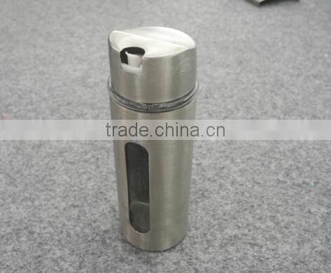 handsome glass oil bottle with stainless steel coating