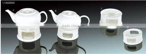 Fine bone china white ceramic coffee and tea pot