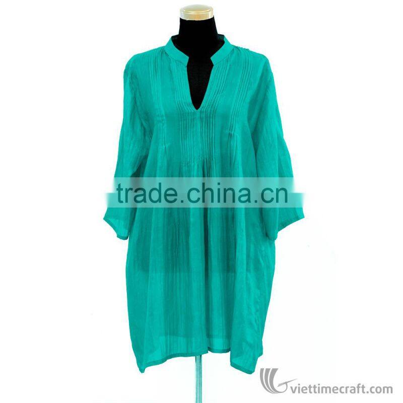 Silk Ladies' Dresses, Ladie's Silk Garment with many colors and sizes, made of natural silk in Vietnam