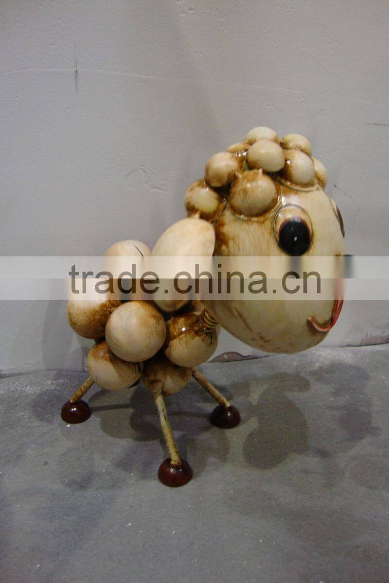 Garden series metal sheep home decoration handmade