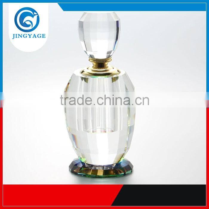 Jingyage customized colored fancy crystal perfume bottle wedding favors crystal scent perfume bottle lady perfume bottles