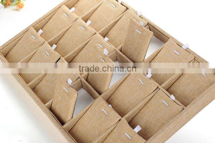2015 china supplier wholesale custom linen wooden jewelry packing box