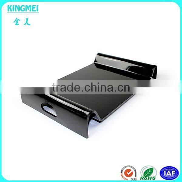 Customized acrylic cup holder, wine glass holder & square clear plexiglass serving trays for hotel