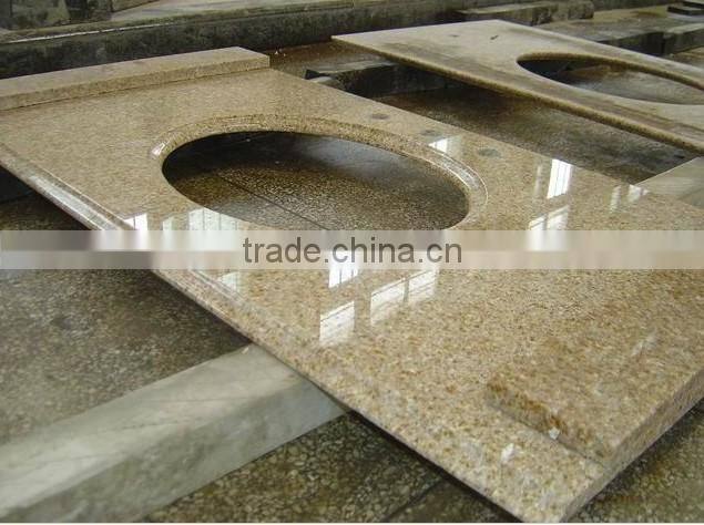 China Golden sunset yellow G682 granite bathroom vanity tops