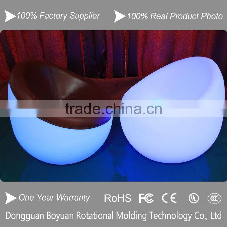 Plastic led chair/led furniture/long led sofa with leather