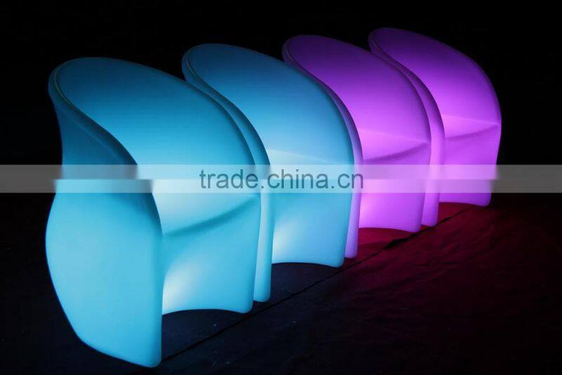 High Quality LED plastic dining table and chair with remote control
