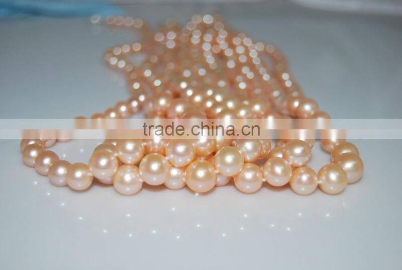 AAA 8-9mm pink freshwater pearl necklace