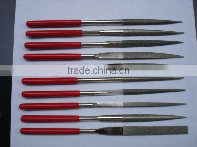 Electroplated Diamond Files 10 pcs/set(Ti/Ni coated)