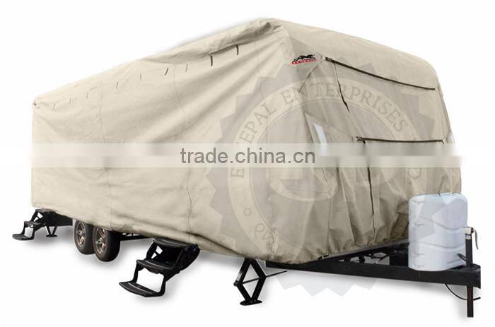 Deluxe 300D Polyester Waterproof Travel Trailer Caravan Motorhome RV Cover
