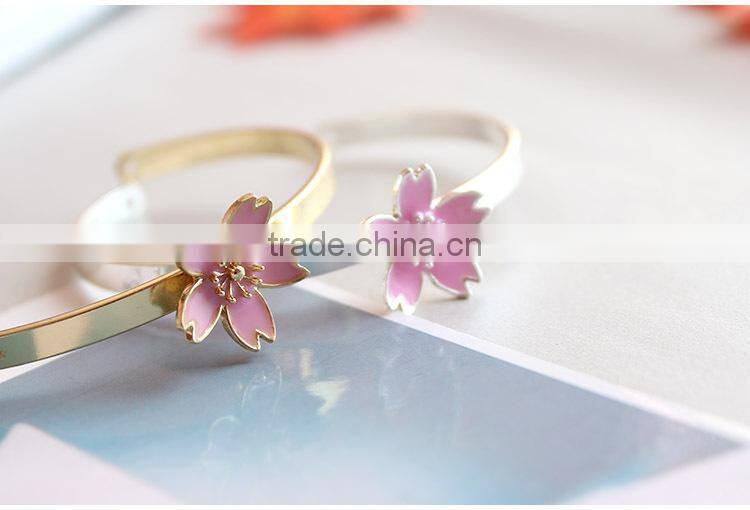 cherry blossom cuff bangle gold bangle flower cuff bangle