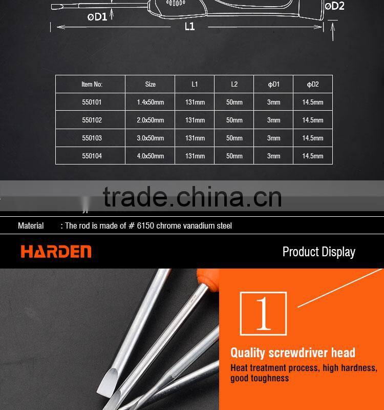 Professional Hand Tool Flat Type Precision Screwdriver 3.0X50mm