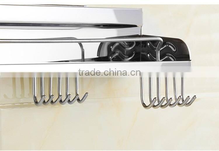 Cheap oem high end multi 304 stainless steel Wall Mounted storage holder rack as seen on tv