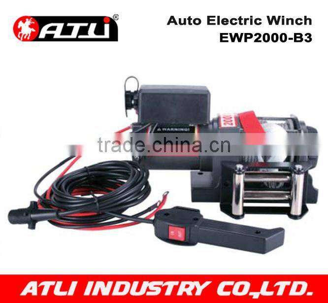 2000LBS 0.6kw 0.8hp portable electric winch 120V