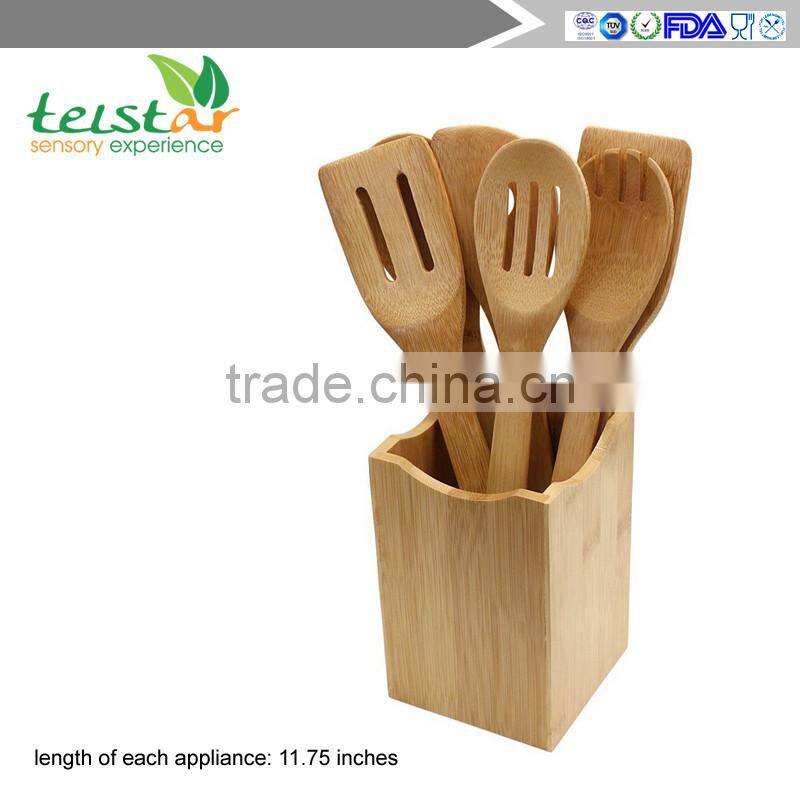 7-piece Bamboo cutlery sets( 6 Utensils Plus Holder ) in a Gift Box