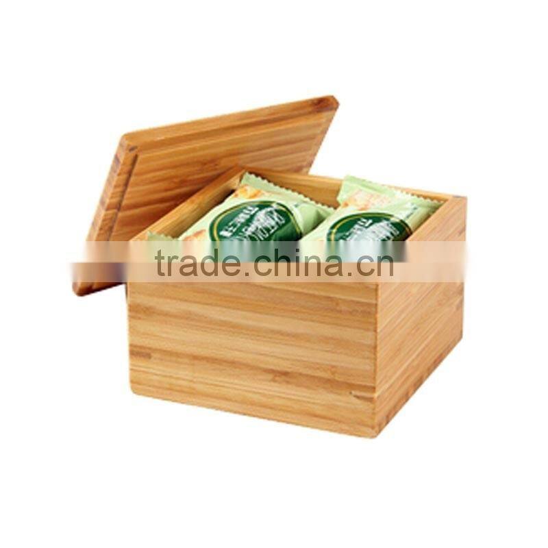 Aonong bamboo storage box with lips/ Multifunction candy storage bins