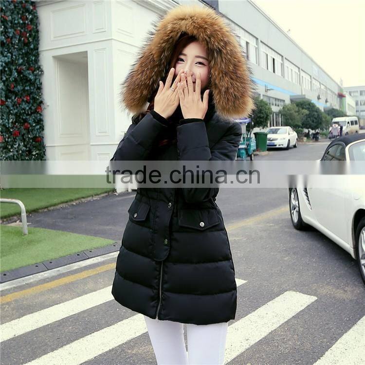 Wholesale women coat winter mid- long style women down jacket for winter