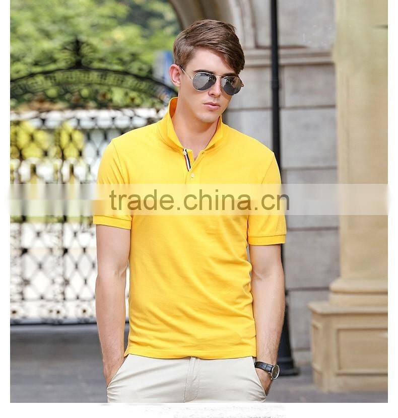 100% cotton wholesale blank t-shirt men polo with OEM printing embroidery