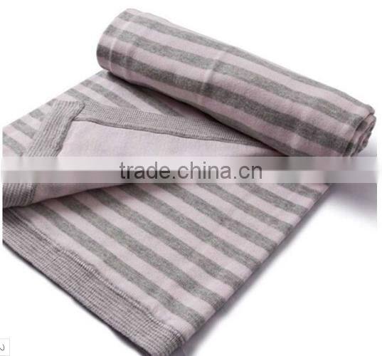 Cotton Towel Blanket For Baby, Baby Knitted Stripe Towel Blanket, Towel Blanket
