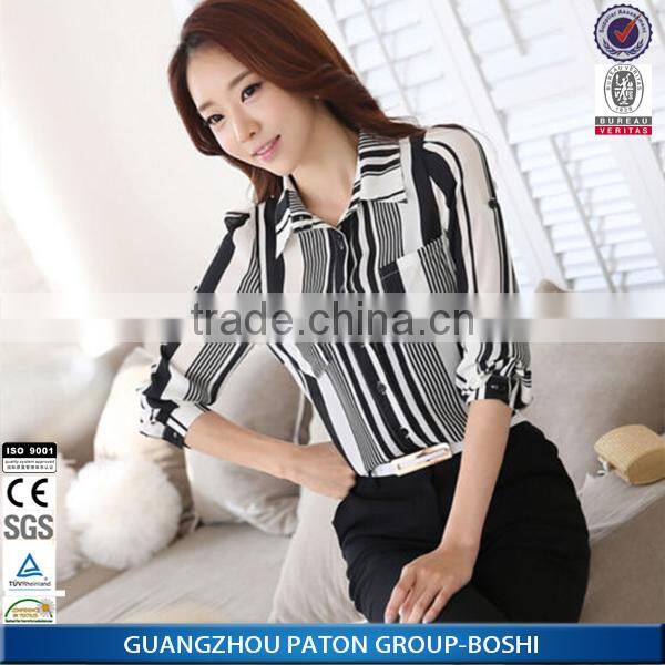 Ladies casual Blouse design 2015 summer fashion design lady blouse from Paton