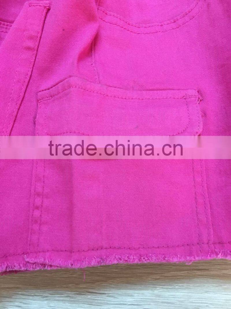 GZY New Model Pink Girl 's Short Jeans Stock 2017