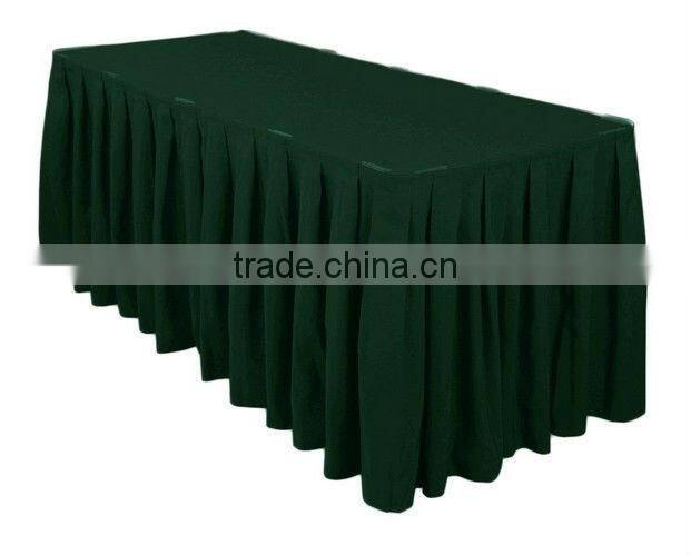 14ft accordion pleat polyester table skirt ivory
