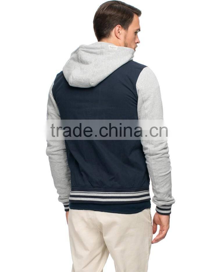 Mens ball park jacket hoodie button through hoodie 2015