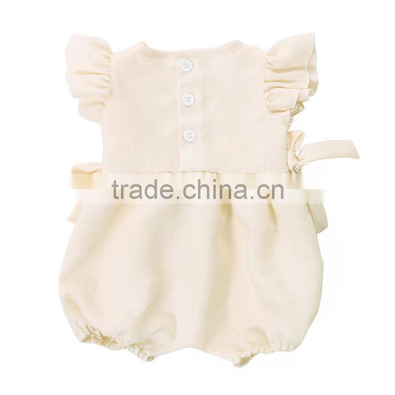 Newborn Baby Girls Romper Kids Grid Seersucker Baby Bubble Rompers