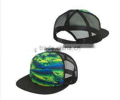 hawaiian print trucker cap