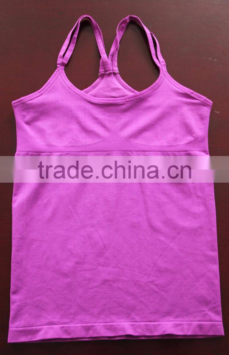 Fashion seamless G string strap camisole for girls