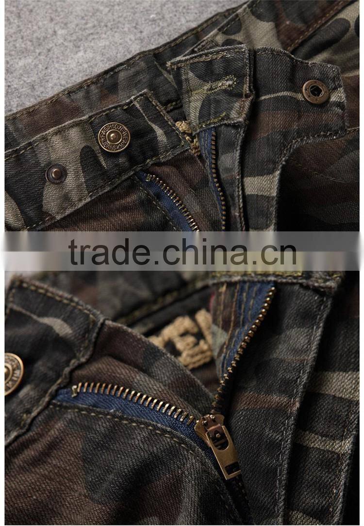 Men Latest Design Casual Jeans Camouflage Style Pants